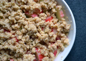rhabarber-kuchen mit Streusel