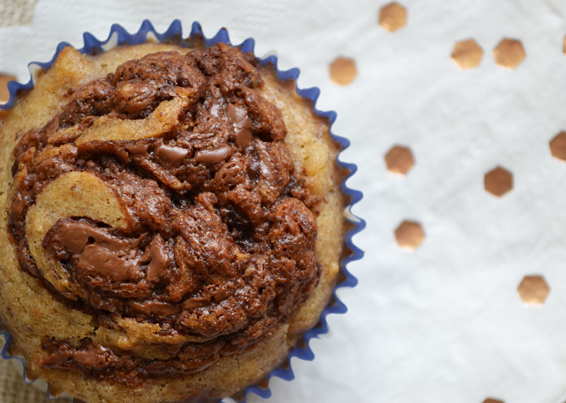 Apfel-nutella-muffins